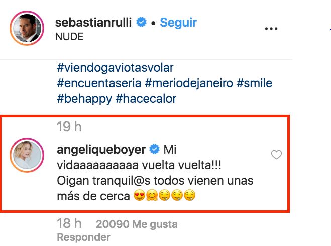 Angelique elogia a Sebastián Rulli