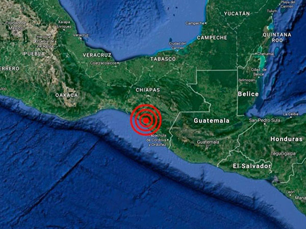 Sismo en Chiapas, fue de magnitud 4.9