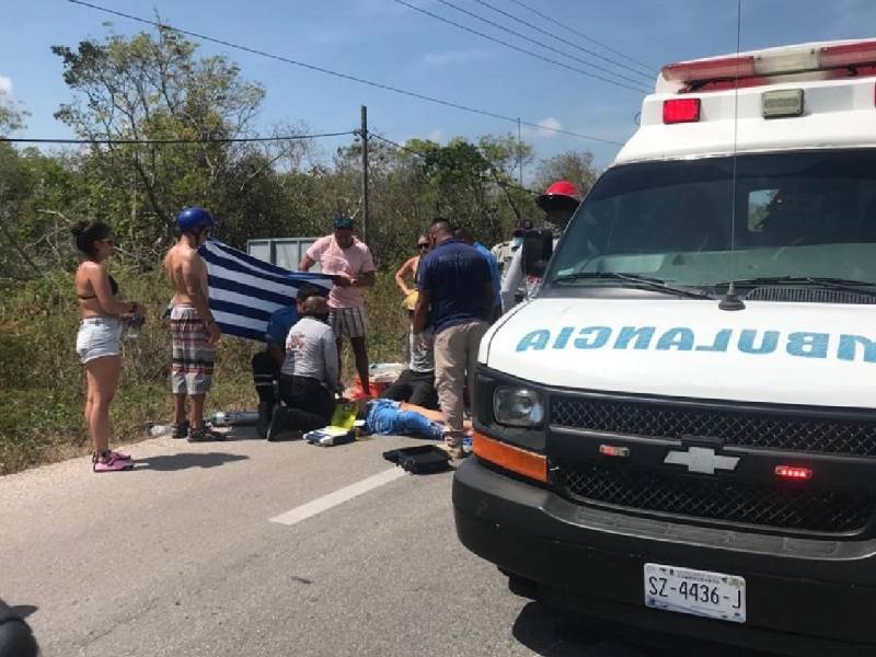 Fallece una mujer estadounidense tras accidente de moto en carretera Tulum-Playa del Carmen