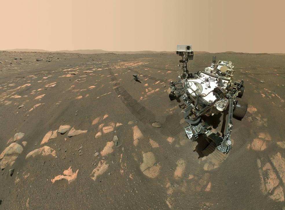 Selfie del Perseverance es tomada en Marte con mucho ingenio