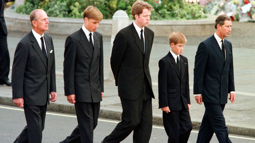 Foto cuando murió la Princesa Diana. 