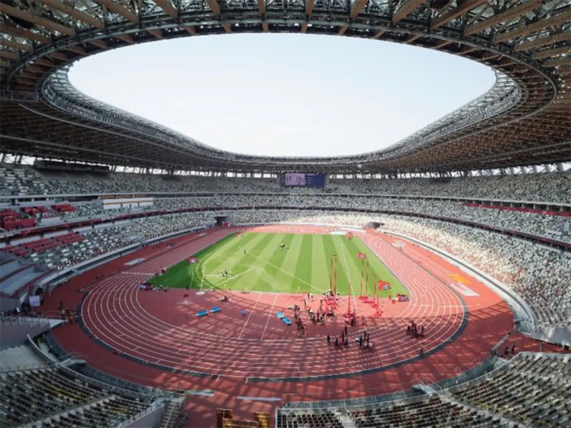 Estadio Olímpico de Tokio recibe prueba atlética