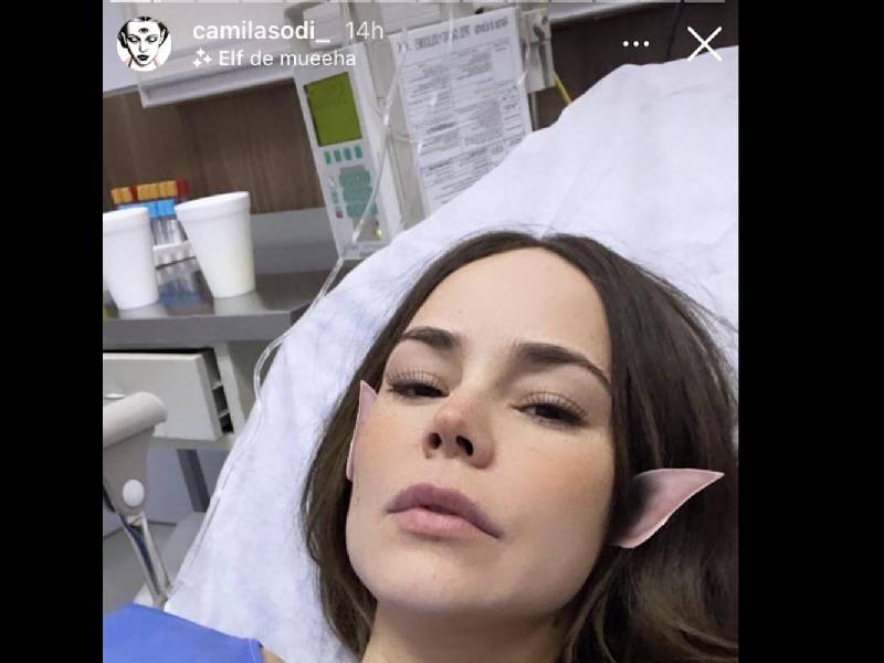 Por tragona profesional Camila Sodi fue hospitalizada de emergencia