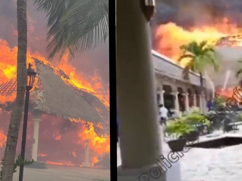 VIDEO Y FOTOS. Se incendia lobby de hotel de la Riviera Maya