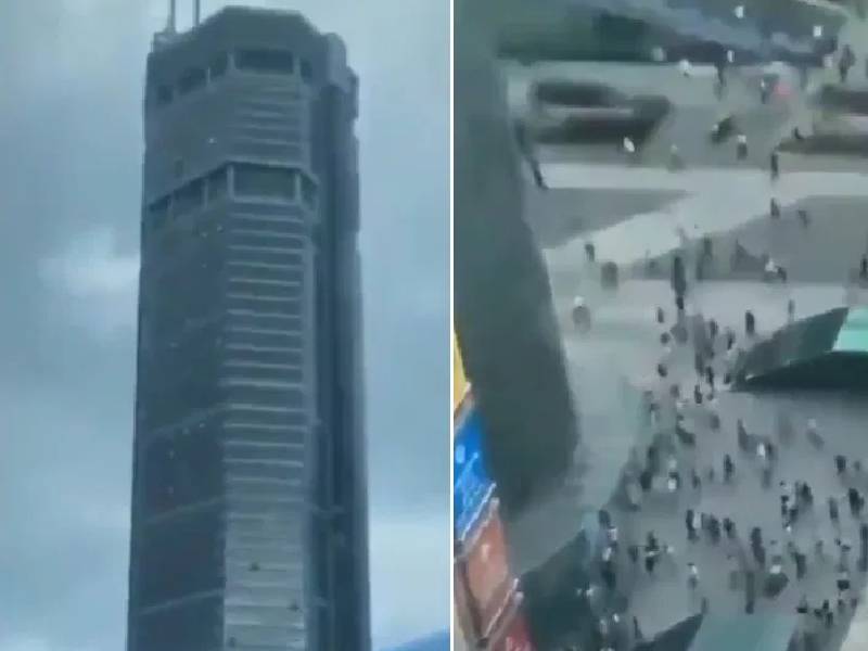 VIDEO. Rascacielos en China se sacude y genera pánico en la gente