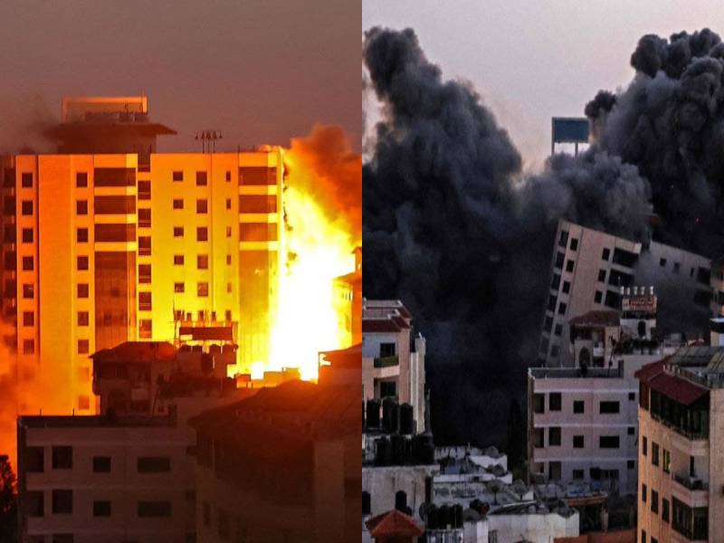 Videos Ataque israelí destruye un edificio entero en Gaza