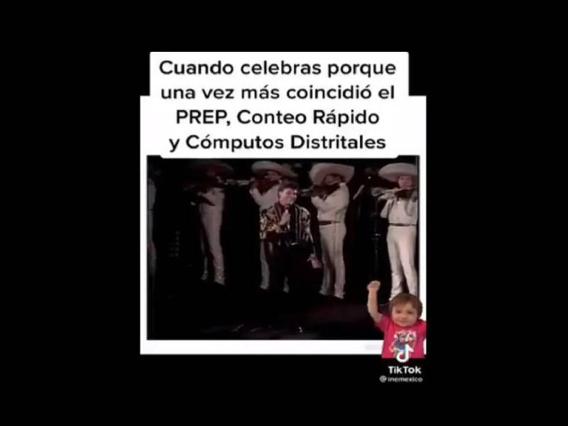 A la Juan Gabriel, el INE celebró en TikTok su precisión de resultados electorales