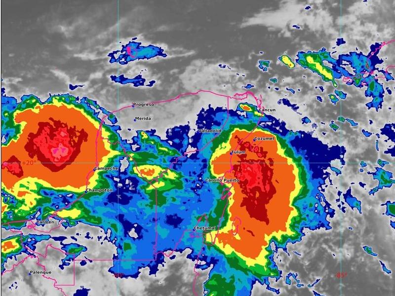 Atentos con la zona de baja presión; lunes lluvioso para Quintana Roo
