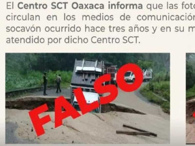 Falsa la supuesta formación de un socavón tras la lluvia en Juquila, Oaxaca
