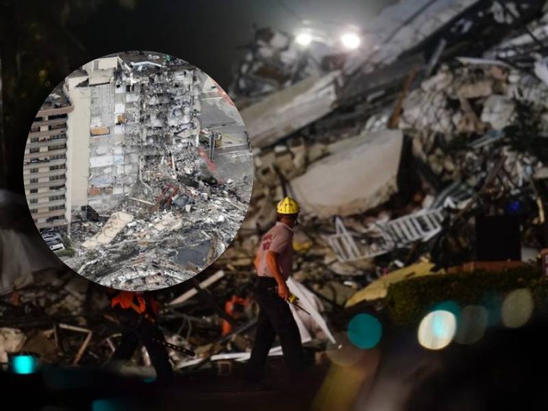 Suman 4 muertos y 159 desparecidos en derrumbe de edificio en Miami