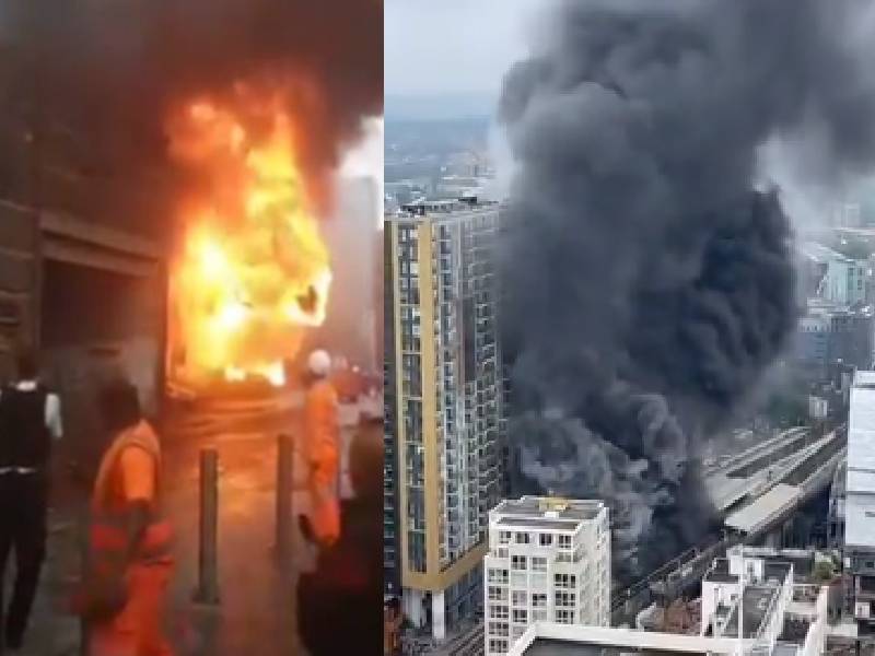 VIDEO. Captan explosión e incendio en estación de tren en Londres