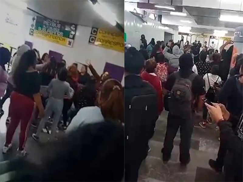 Ambulantes pelean hasta los espacios en el metro de la CDMX