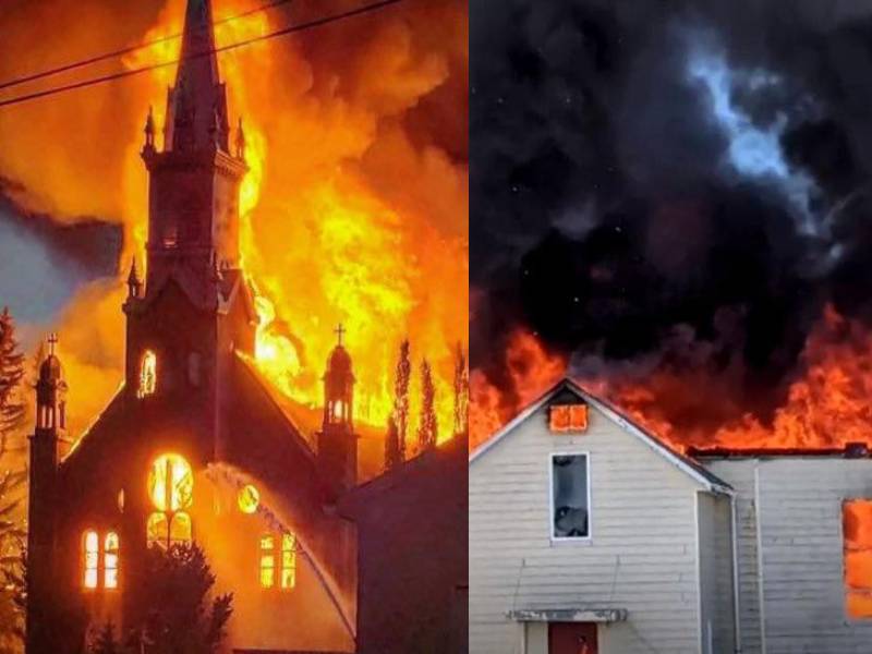 Arden iglesias en Canadá tras el hallazgo de tumbas de niños indígenas