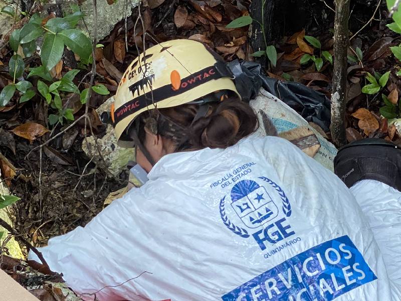 Encuentran fosa con restos humanos en predio de la periferia de Cancún