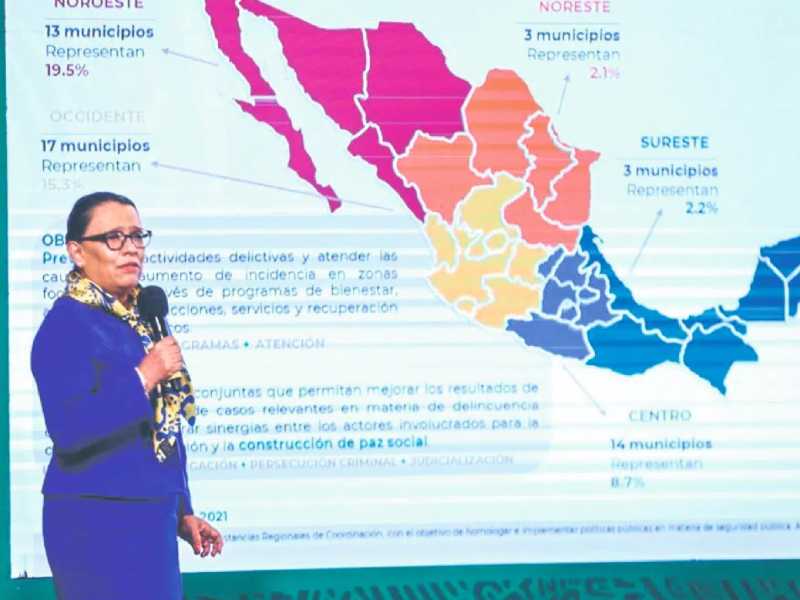 Concentran 5 estados el 50% de homicidios dolosos en México