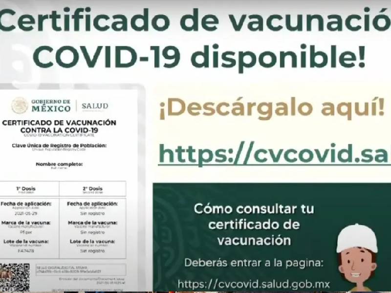 ¿Cómo obtener el certificado de vacunación Covid-19, aquí te contamos