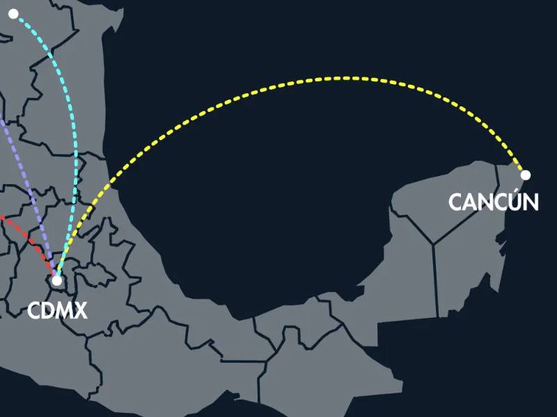 Ruta CDMX-Cancún entre las 10 más transitadas del mundo