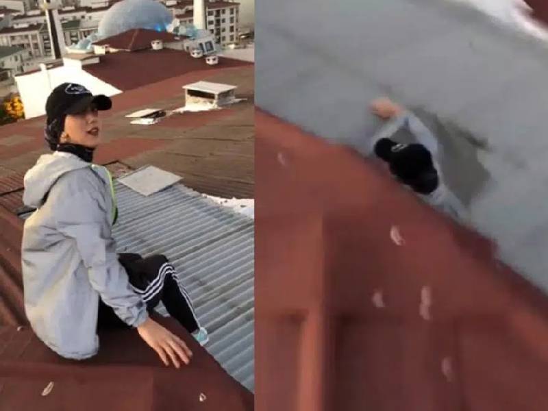 Video. Joven grava video para Tiktok y registra la muerte de su prima tras caer de 50 metros