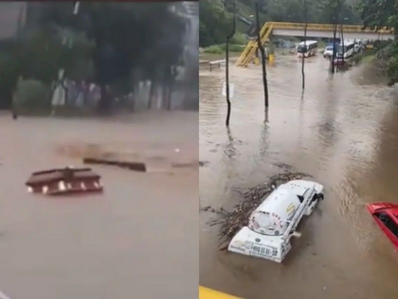 Videos. ¿Ataúdes flotando? 'Grace' provoca inundaciones en Veracruz