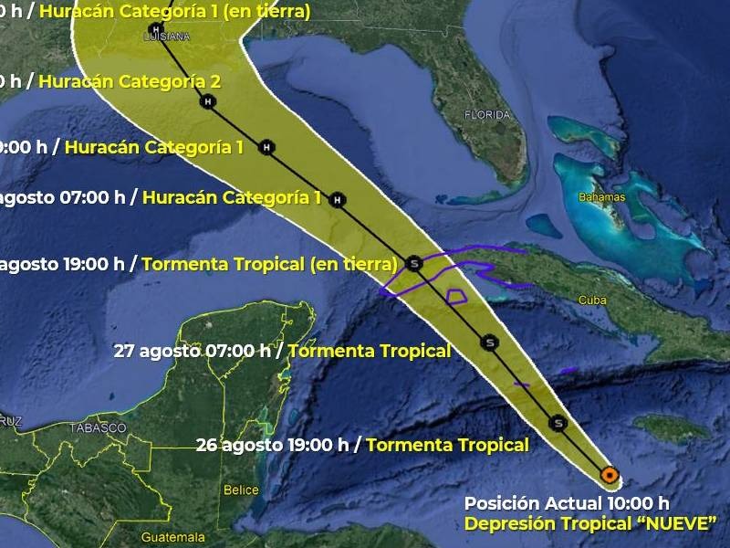 Se forma la tormenta tropical nueve en el mar caribe