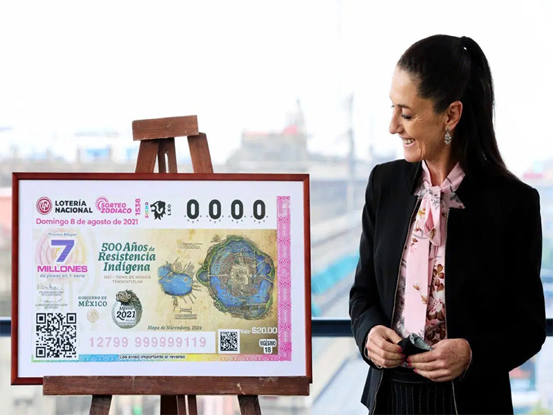 Presentan billete de lotería conmemorativo de 500 años de resistencia indígena