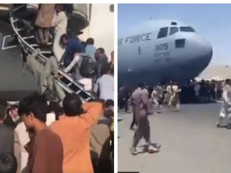 Video. ¡Desesperación en Afganistán!, buscan subirse a un avión para poder escapar