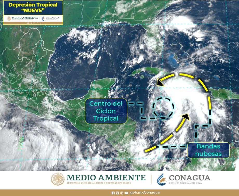 depresion tropical en el mar caribe