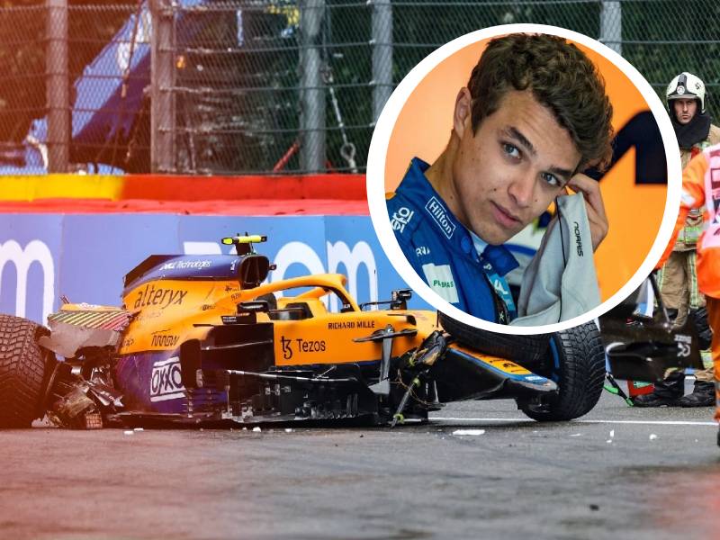 Video. Lando Norris sufre accidente en pruebas de GP de Bélgica; Vettel lo auxilia