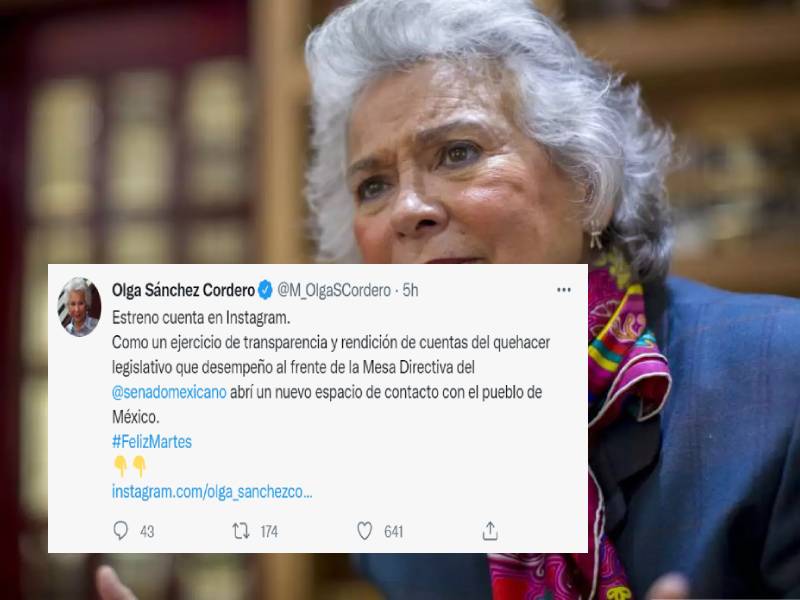 Olga Sánchez Cordero se estrena en Instagram