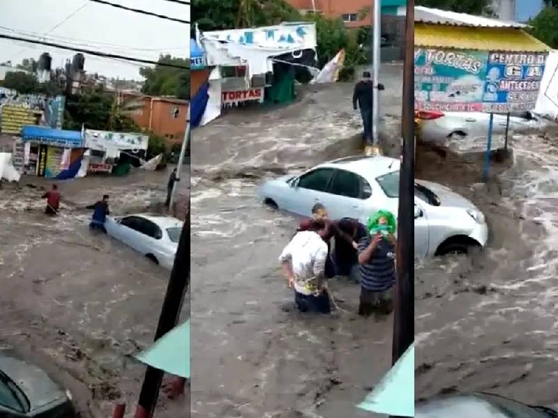 Bebé es rescatado luego de ser arrastrado por la corriente en Ecatepec