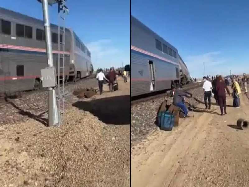 VIDEO: Tren descarrila en EU; se reportan varios heridos y muertos