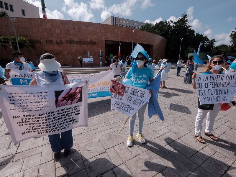 Protestan ante despenalización del aborto en Cancún