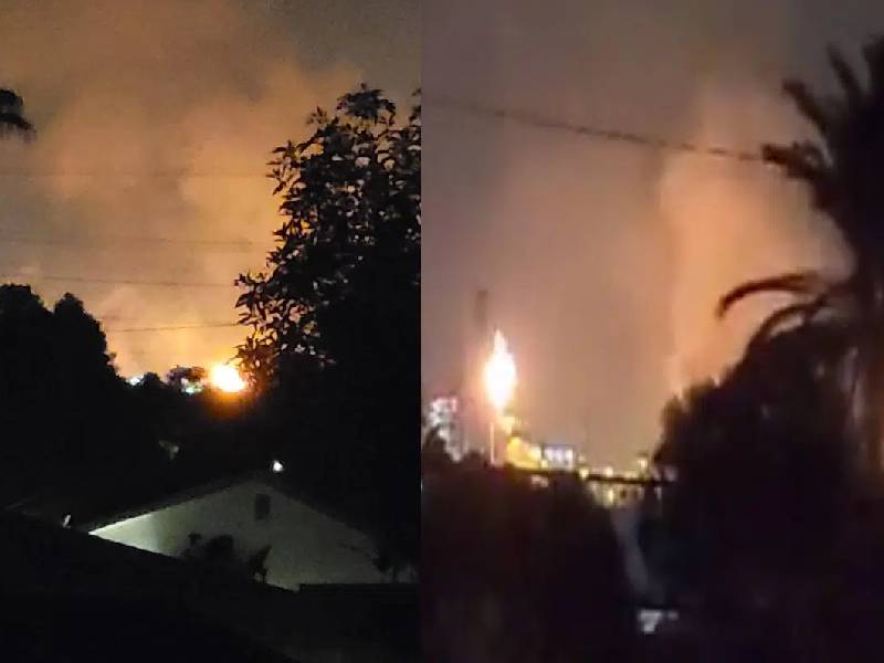 Reportan incendio en refinería de California, tras sismo de magnitud 4.4