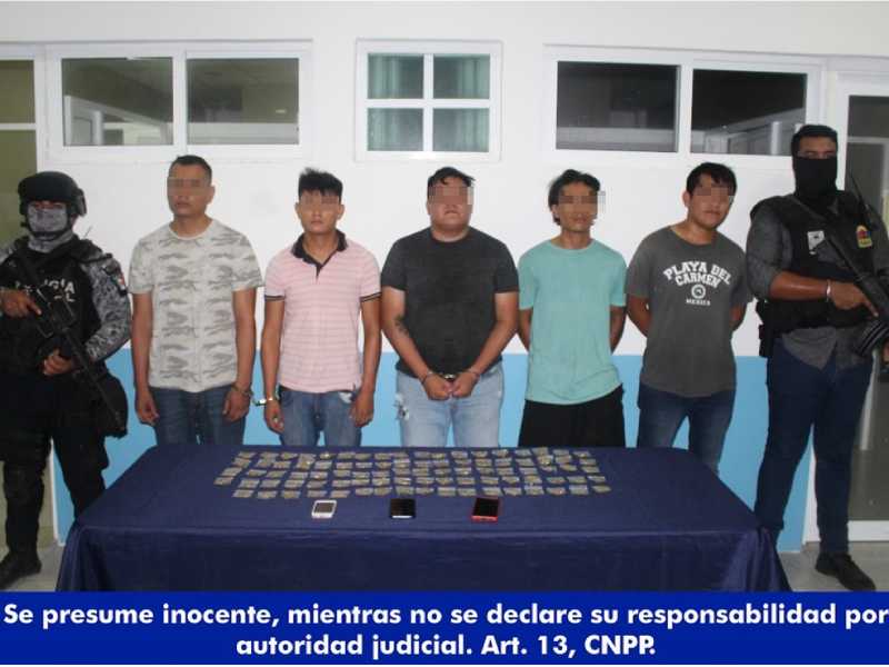 Capturan a banda de narcomenudistas en Playa del Carmen