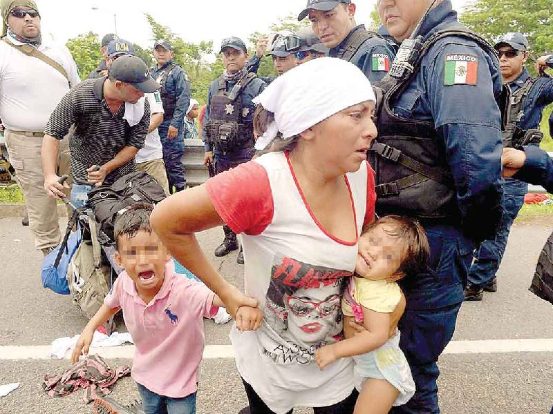 Desmantelan segunda caravana de migrantes en forma violenta en Chiapas