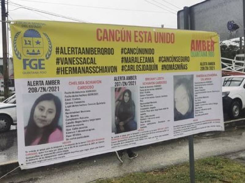 Manifestantes piden reaparición de tres menores en Cancún