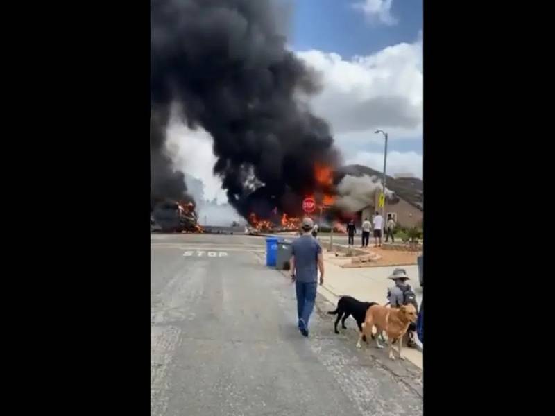 Video: Desplome de avioneta deja dos muertos y dos heridos