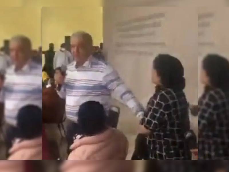 Video. ¡Quiero hablar con él!, mujer se abre paso para llegar a AMLO en Puebla