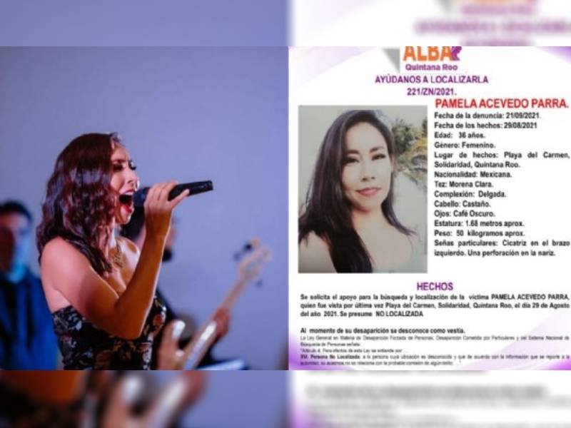 Encuentran con vida a cantante Pamela Acevedo desaparecida desde hace un mes