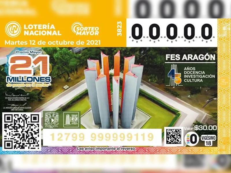 Lotería Nacional conmemora a la FES Aragón con ÔÇÿcachitoÔÇÖ