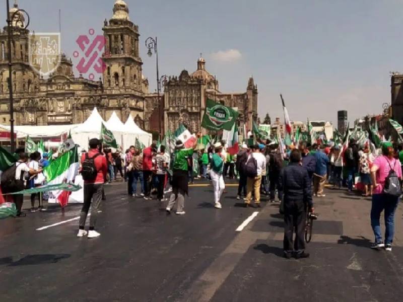 Manifestación de Frena termina con enfrentamiento en Palacio Nacional