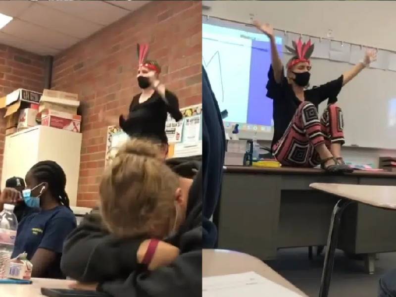 Video. Maestra se hizo viral en Instagram por burla a nativos americanos
