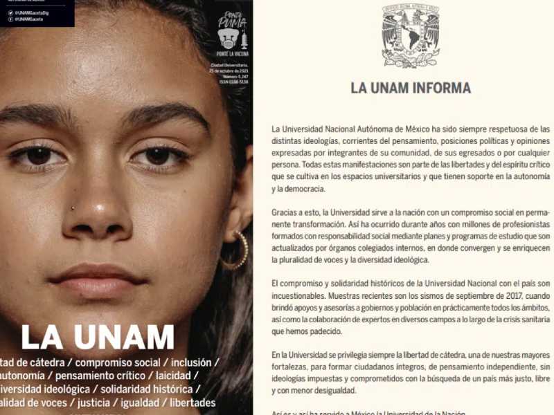 Tras críticas de AMLO, así amanece la Gaceta UNAM