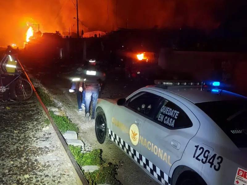 Tras explosión en Xochimehuacán, Puebla, Guardia Nacional implementa operativo