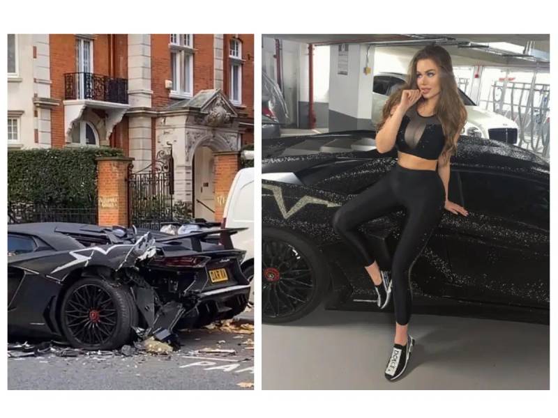 As├¡ destruy├│ una influencer su Lamborghini con 2 millones de 