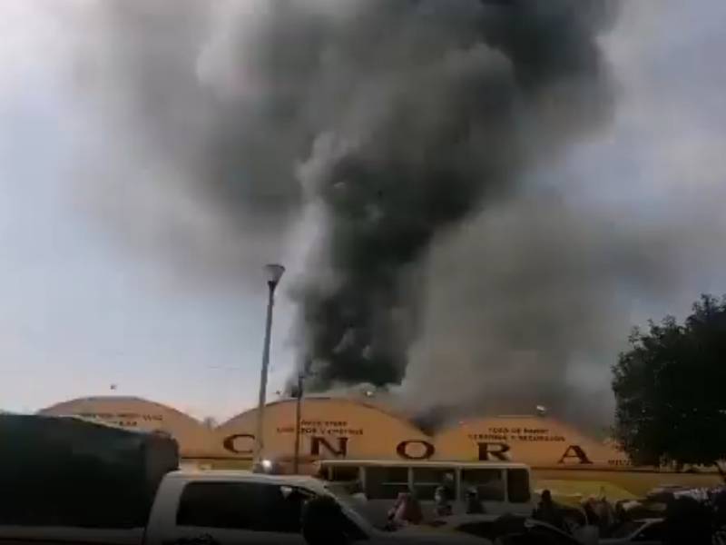 Video. Reportan incendio en el Mercado Sonora
