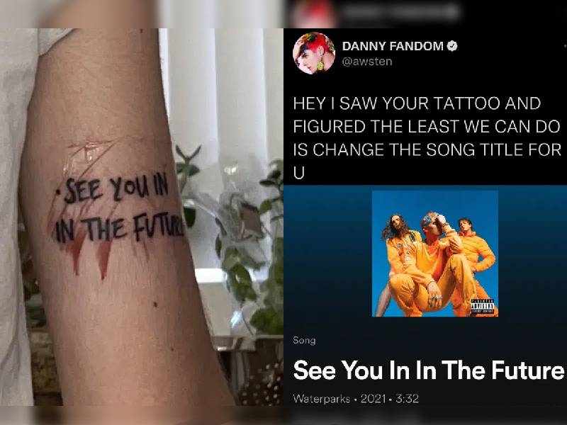 ÔÇÿWaterparksÔÇÖ cambia el nombre de su canción por error en el tatuaje de fan