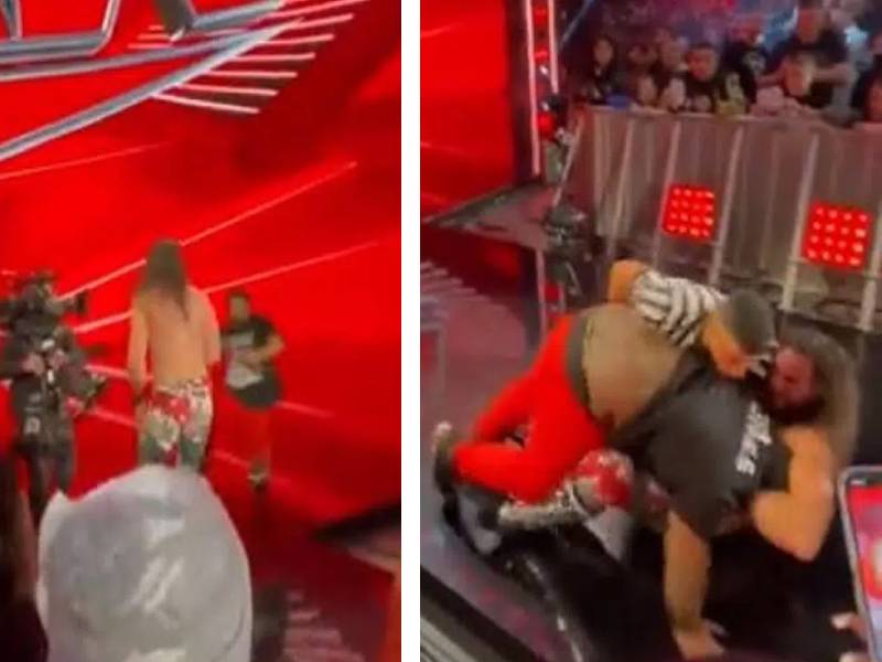 Video. Aficionado ataca al luchador Seth Rollins en plena función de WWE