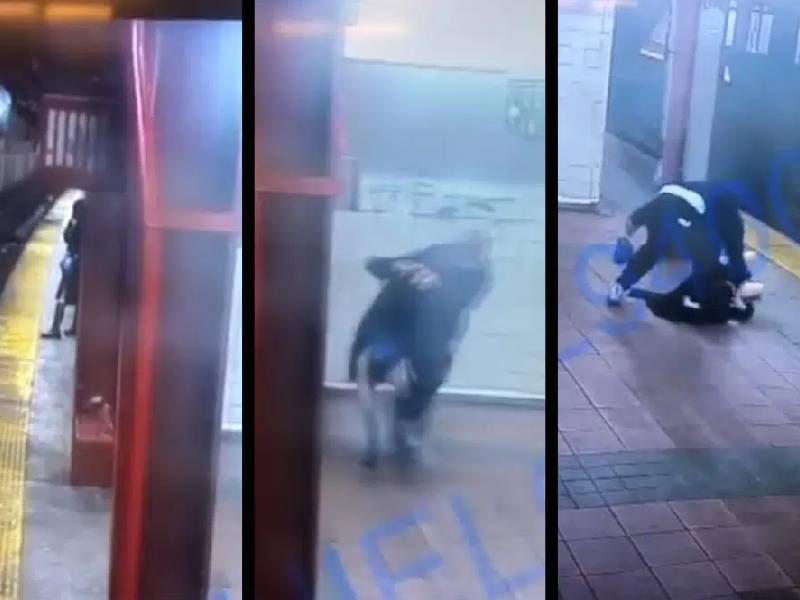 Video: Joven mujer sufre violento asalto en estación del metro