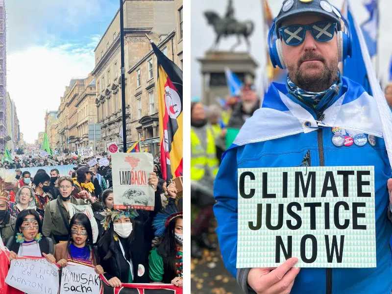 Glasgow y el mundo marchan para exigir ¡justicia climática! a la COP26